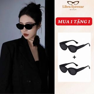 [MUA 1 TẶNG 1] Kính Mát Mắt Mèo Đi Biển Gọng Đen Cao Cấp Nữ Nam Chống Tia UV Phong Cách Hàn Quốc