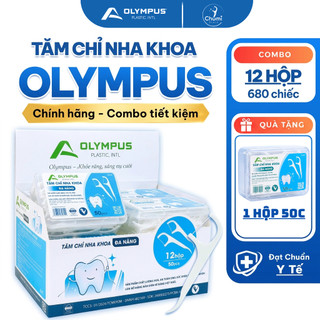 ( 12 Hộp tặng 1 hộp 50c) Tăm chỉ nha khoa Olympus cao cấp | Hàng chính hãng | hàng Việt Nam loại 1