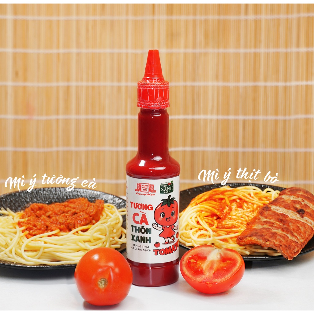 Tương cà Thôn Xanh Farm 270g chua ngọt dịu nhẹ, ít mặn phù hợp cả trẻ em