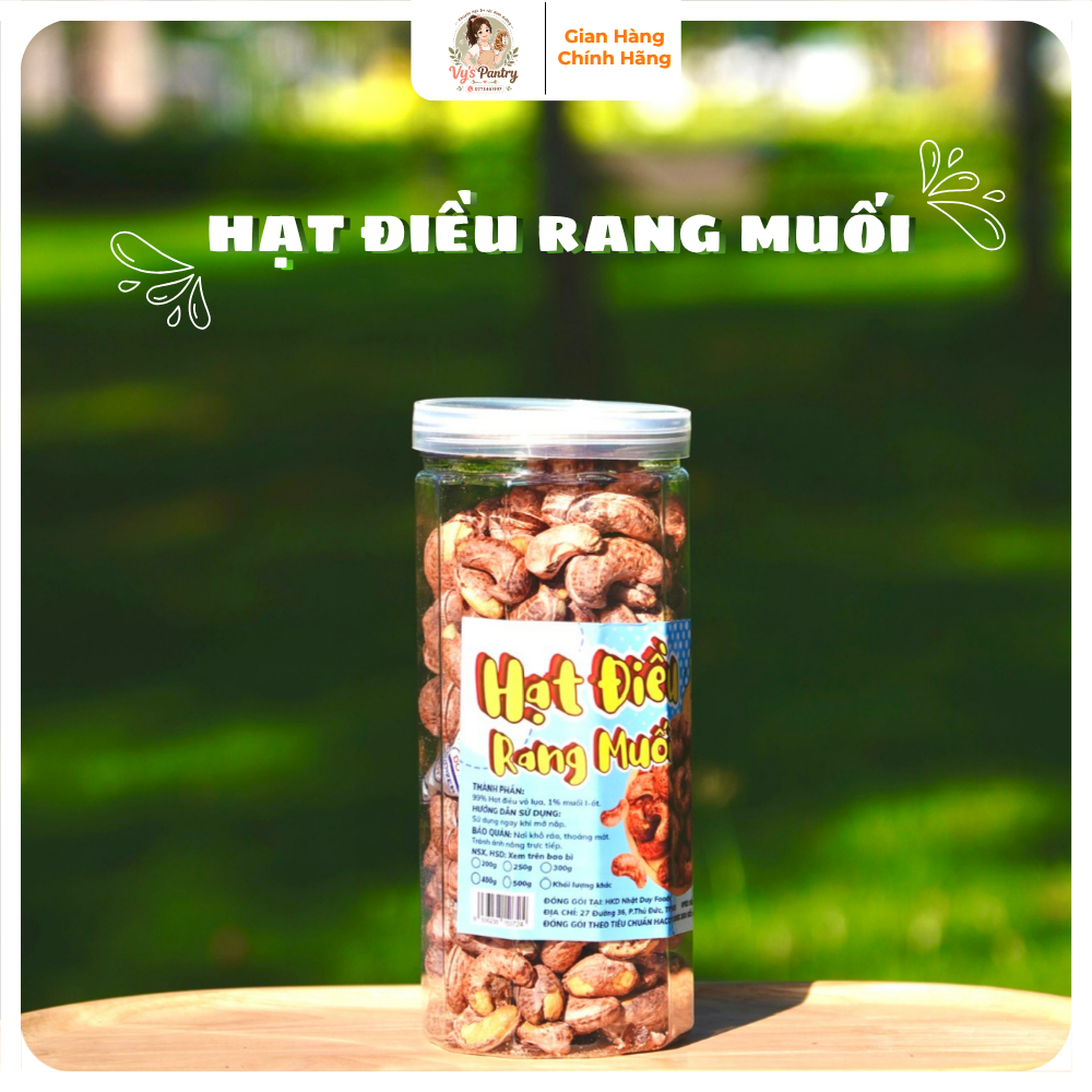 Hạt Điều Cồ Rang Muối Cao Cấp 500g - Hạt Điều Nguyên Hạt Thơm Béo Dinh Dưỡng