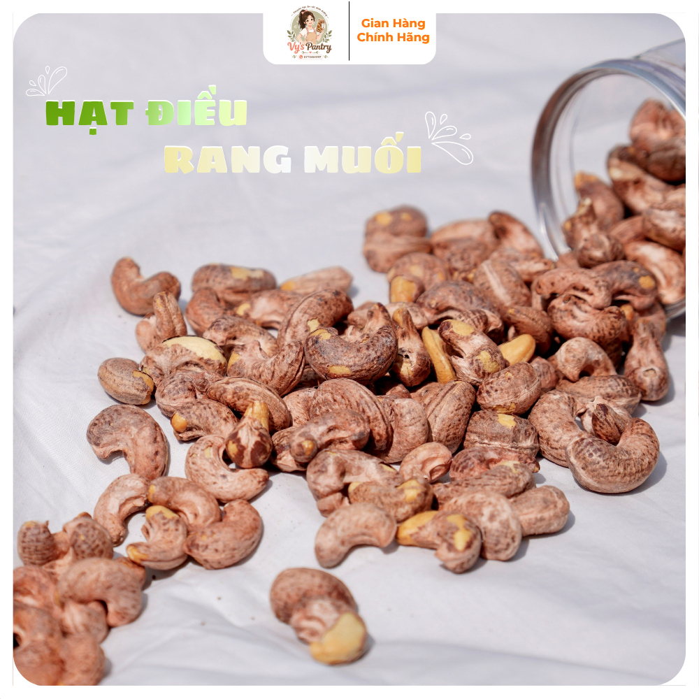 Hạt Điều Cồ Rang Muối Cao Cấp 500g - Hạt Điều Nguyên Hạt Thơm Béo Dinh Dưỡng