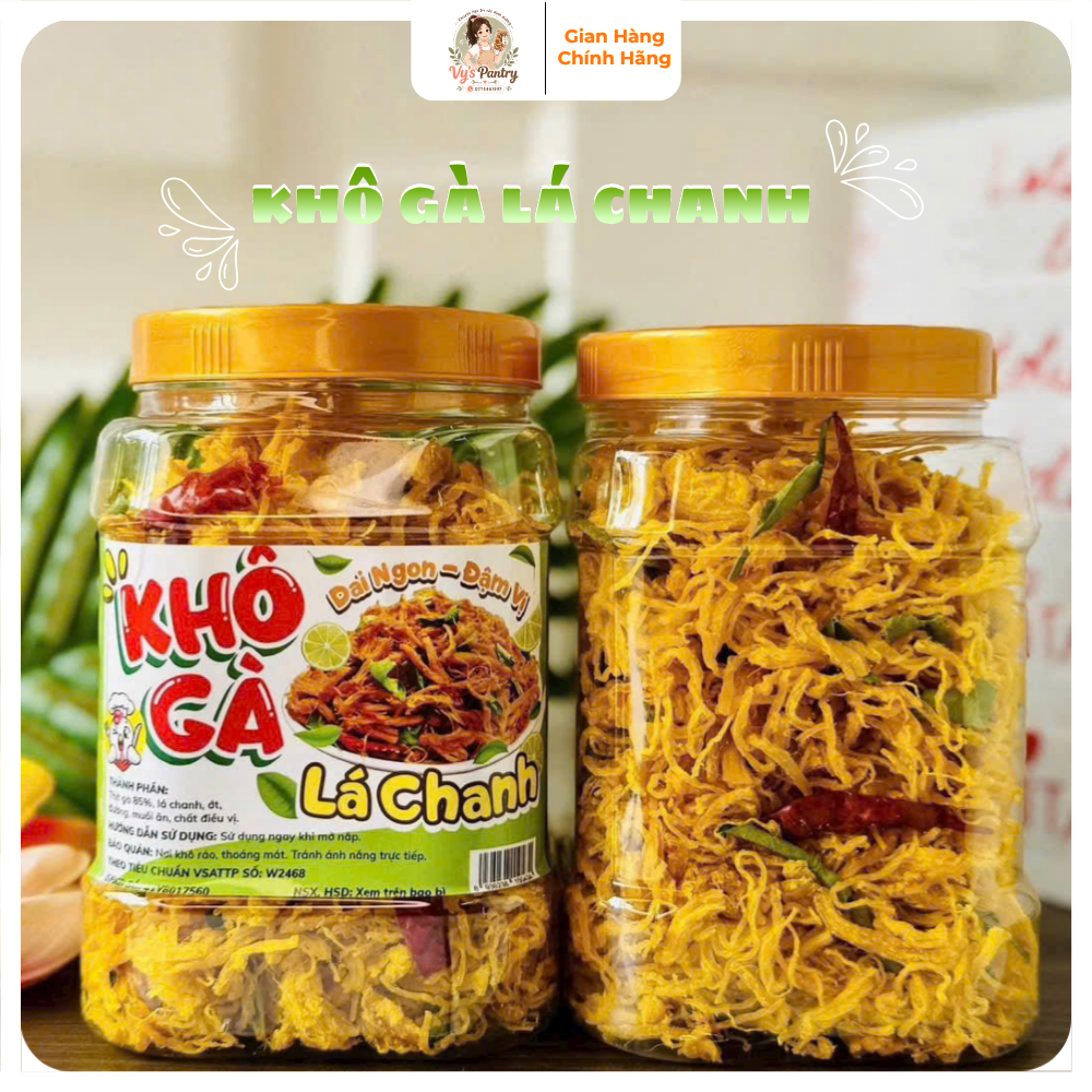 Khô Gà Lá Chanh 500g - Khô Gà Xé Cay Lá Chanh Ăn Vặt Ngon