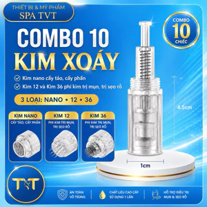 Kim Trắng Xoáy Nano Kim 12 Kim 36 Cấy Tảo Cấy Phấn, Hỗ Trợ Chăm Sóc Da, Mụn, Sẹo Rỗ