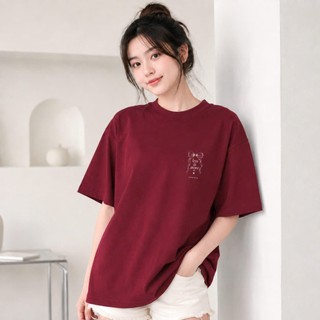 Áo Thun Oversize KONOVA Nữ Nam 100% Cotton Form Rộng In Nơ Less Is More Unisex Mềm Thoáng