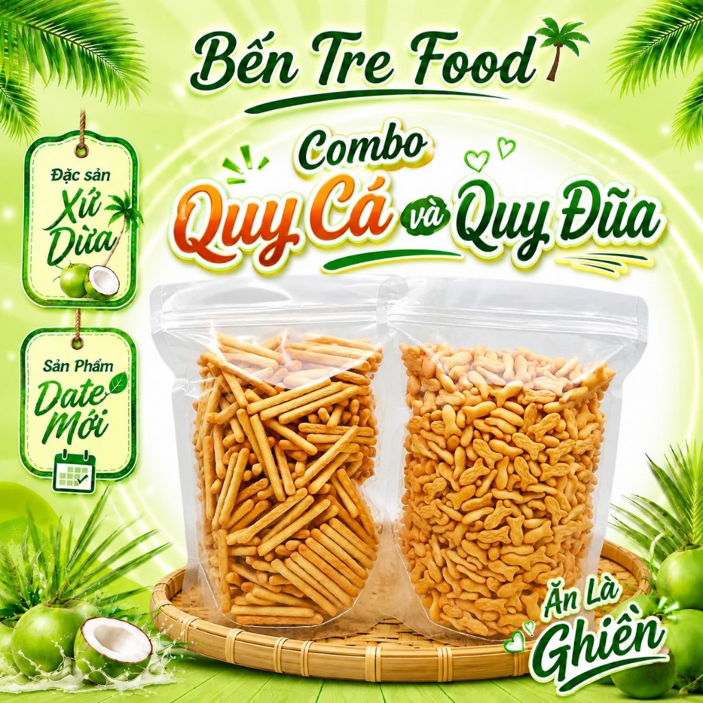 Bánh Mix Vị Quy Đữa Bơ Sữa và Quy Cá Bơ Sữa giòn tan- hương vị tuổi thơ