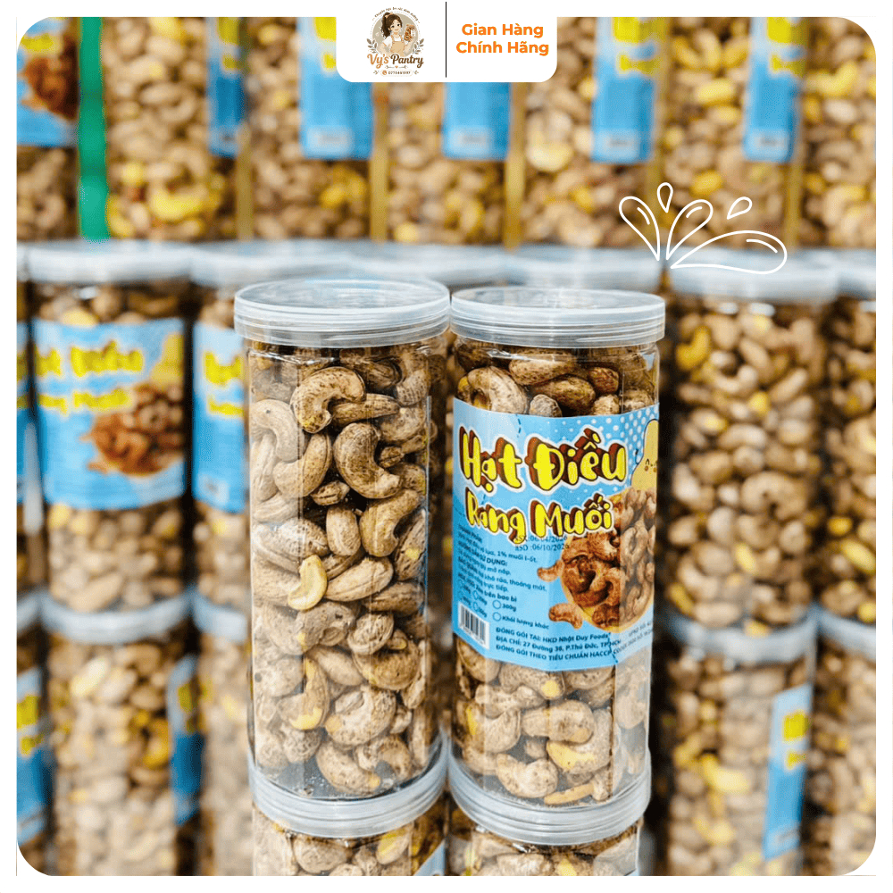 Hạt Điều Cồ Rang Muối Cao Cấp 500g - Hạt Điều Nguyên Hạt Thơm Béo Dinh Dưỡng