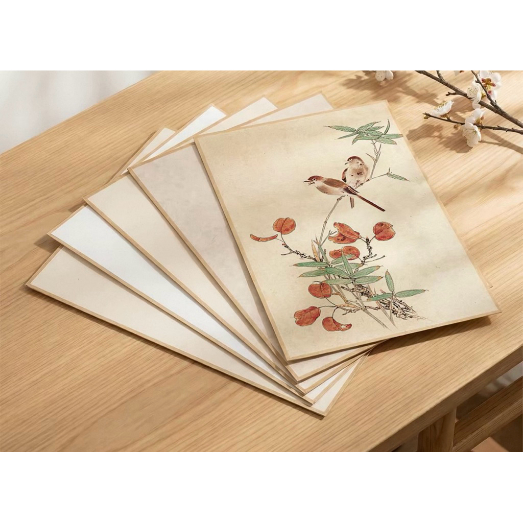 Tập 10 tờ giấy thục tuyên bồi cứng, giấy bồi thư pháp luyện chữ hán và vẽ tranh thủy mặc