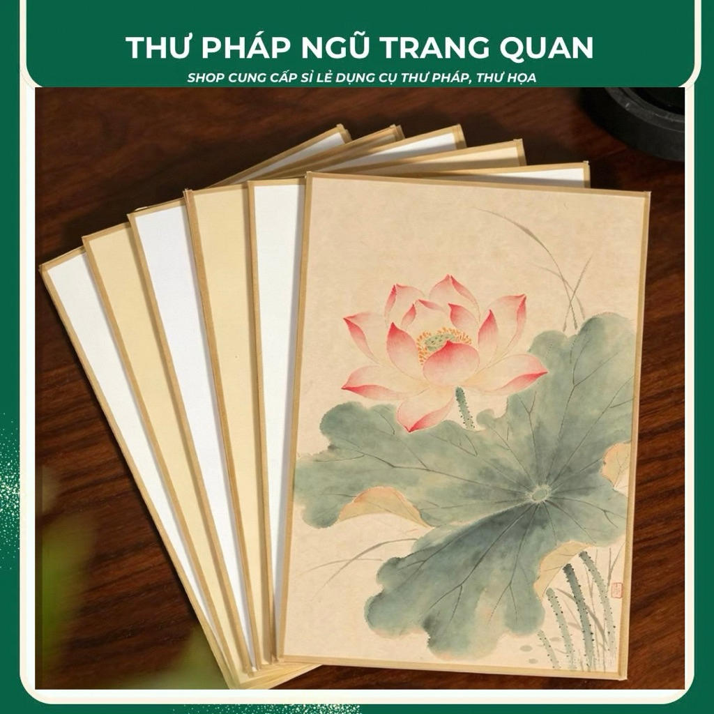 Tập 10 tờ giấy thục tuyên bồi cứng, giấy bồi thư pháp luyện chữ hán và vẽ tranh thủy mặc
