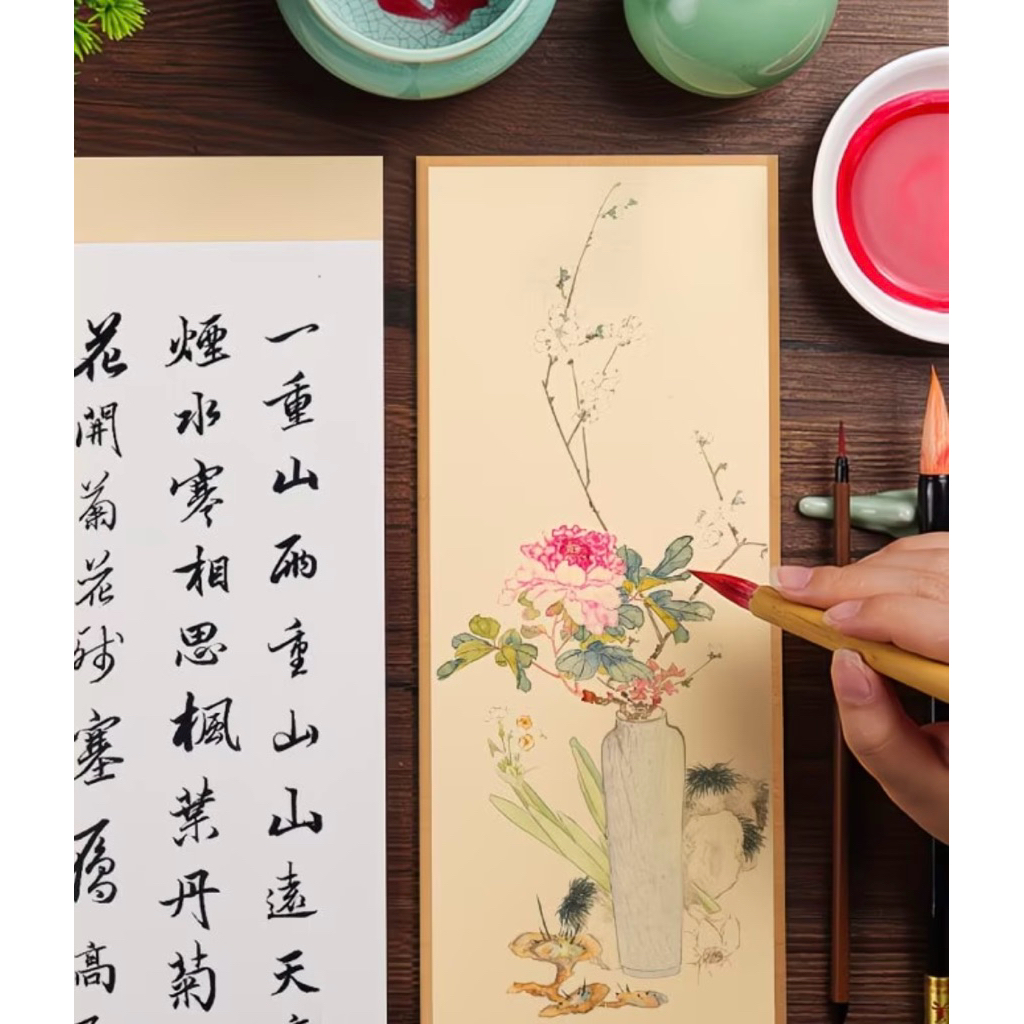 Tập 10 tờ giấy thục tuyên bồi cứng, giấy bồi thư pháp luyện chữ hán và vẽ tranh thủy mặc