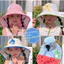 Mũ Chống Nắng Lưới Thoáng Mát Cho Bé Vành Rộng Có Còi Hoạ Tiết Chữ Cái Dễ Thương