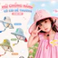 Mũ Chống Nắng Lưới Thoáng Mát Cho Bé Vành Rộng Có Còi Hoạ Tiết Chữ Cái Dễ Thương