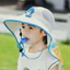 Mũ Chống Nắng Lưới Thoáng Mát Cho Bé Vành Rộng Có Còi Hoạ Tiết Chữ Cái Dễ Thương