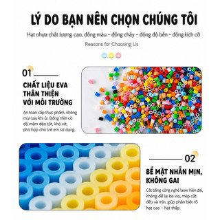 [HÀNG ĐẶT TRƯỚC] Hạt Ủi Perler Beads 2.6mm 10g (~1000 hạt) - Bảng màu A