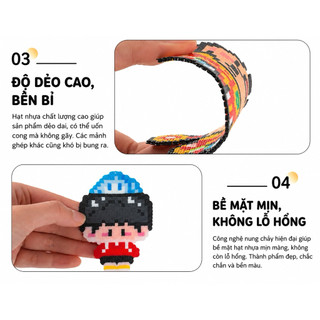 [HÀNG ĐẶT TRƯỚC] Hạt Ủi Perler Beads 2.6mm 10g (~1000 hạt) - Bảng màu A