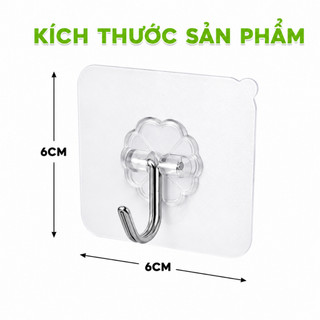 10 Miếng Dán Tường Có Móc Treo Chịu Lực GD100 - Móc Treo Dán Tường Siêu Dính Treo Chìa Khóa