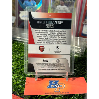 Thẻ bóng đá Lewis Skelly Refractor Topps Chrome UCL 2025/26
