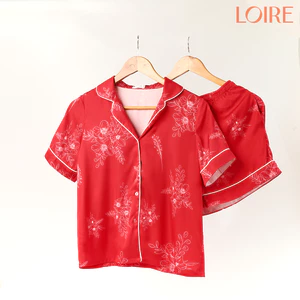 Bộ Mặc Nhà Loirechic FDMN260392 Chất Lụa Pháp Mát Mịn In Hoa Tiết Hoa