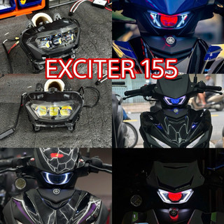 [EX155] Combo Pha Đèn Lắp Sẵn Bi Cầu 2.0 Hoặc 3.0 Siêu Sáng Cho Dòng Xe EXCITER 155. Đầy Đủ Giắc Cắm Theo Xe.