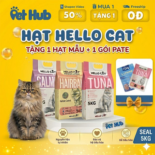 Hạt HELLO CAT Túi 5KG & 1.2KG Thức Ăn Khô Dành Cho Mèo Giảm Mùi Hôi Phân