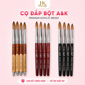 Cọ đắp bột cán gỗ A&K chuẩn form chuyên dụng ngành nails