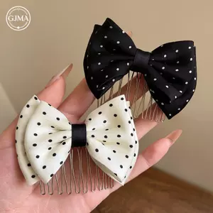 Kẹp Tóc Nơ Chấm Bi Ngọt Ngào & Dễ Thương - Phong Cách Công Chúa