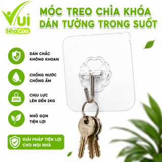 10 Miếng Dán Tường Có Móc Treo Chịu Lực GD100 - Móc Treo Dán Tường Siêu Dính Treo Chìa Khóa