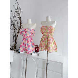 JUMPSUIT HOA BÁNH BÈO NHÚN EO, JUMP NỮ TIỂU THƯ | MEOINDAHOUSE