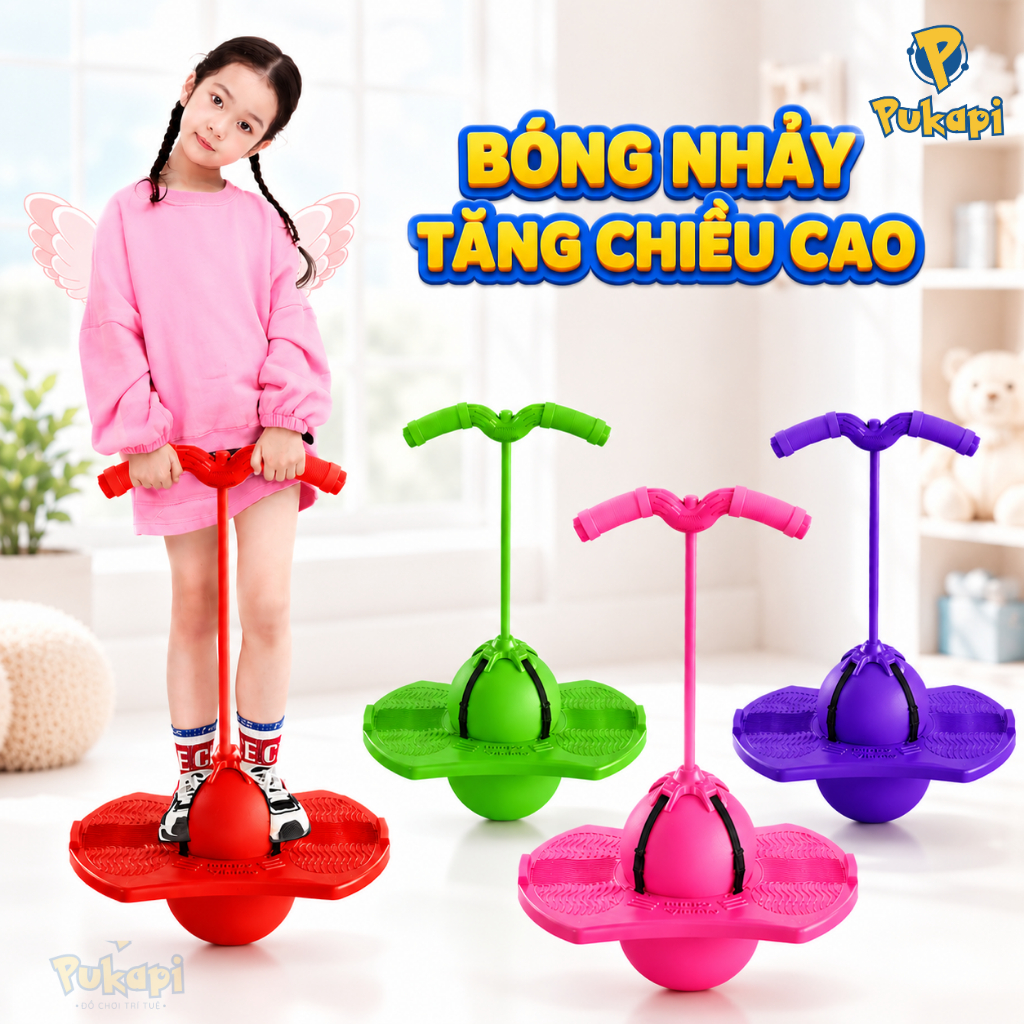 Bóng Nhảy Tăng Chiều Cao Cho Trẻ Nhảy Tăng Chiều Cao Bóng Nhảy Bật Nhảy Cao Su Bóng Nảy Nhún-Đồ Chơi Cho Bé PUKAPI