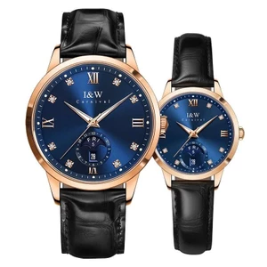 Đồng Hồ Đôi Chính Hãng I&W Carnival 55831GD Full Box Chống Nước Kính Sapphire (Máy Cơ Tự Động)