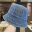 Mũ chống nắng vải jean bucket chữ minmin
