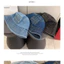 Mũ chống nắng vải jean bucket chữ minmin