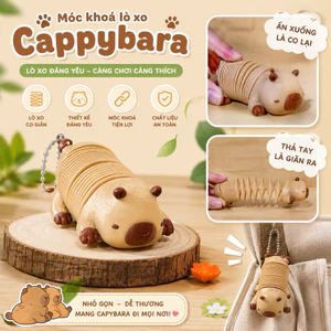 Móc Khóa Lò Xo Capybara Co Giãn Dễ Thương | Đồ Chơi Giảm Stress Mini Treo Balo, Túi Xách