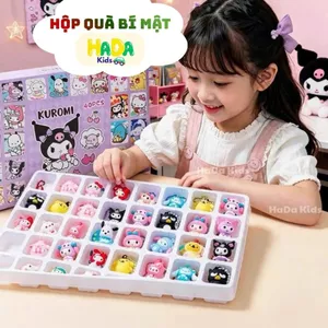 Hộp Quà Bí Mật 40 Ô Quà Kèm Móc Khóa - Hidden Box Khám Phá Bất Ngờ Gấu Dâu, Kurumi, Trứng Vàng, Baby Three HaDa Kids