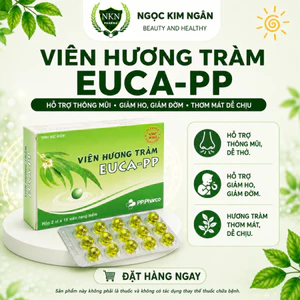 Viên Hương Tràm EUCA-PP – Hỗ Trợ Thông Mũi, Giảm Ho, Giảm Đờm - Hộp 30 viên
