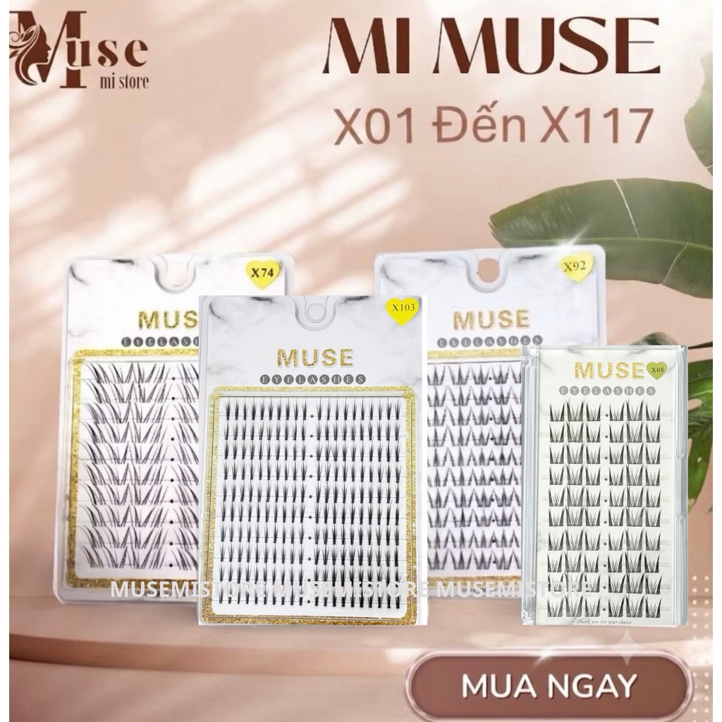 FULL- Mi Giả MUSE, Mi Cụm Không Keo, Mi Cao Cấp MUSE mỏng tự nhiên - Muse_Mi_Store