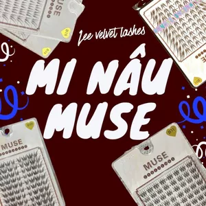LeeVelvetLashes mi muse mi nâu muse Full mã mi nâu Muse,sợi lông tự nhiên, siêu nhẹ, mềm mại
