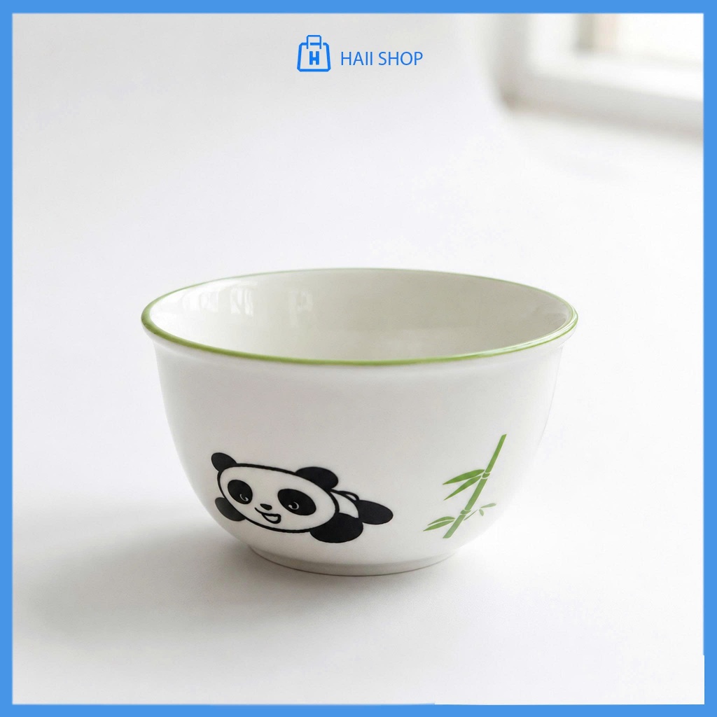 Bát Sứ Họa Tiết Gấu Trúc Siêu Dễ Thương – Chén Ăn Cơm Cao Cấp 11x6.5cm , Chịu Nhiệt Tốt, Bền Đẹp