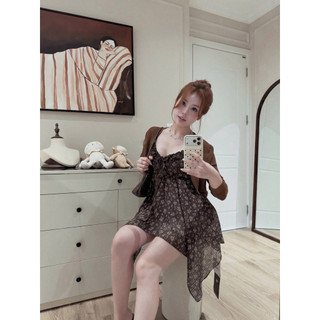 •𝙆𝙞𝙣𝙜𝙨𝙝𝙤𝙥𝙗𝙚𝙖𝙪𝙩𝙮•Váy Hai Dây Hoa Nhí Vạt Kèm CDG QC