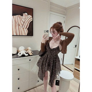 •𝙆𝙞𝙣𝙜𝙨𝙝𝙤𝙥𝙗𝙚𝙖𝙪𝙩𝙮•Váy Hai Dây Hoa Nhí Vạt Kèm CDG QC