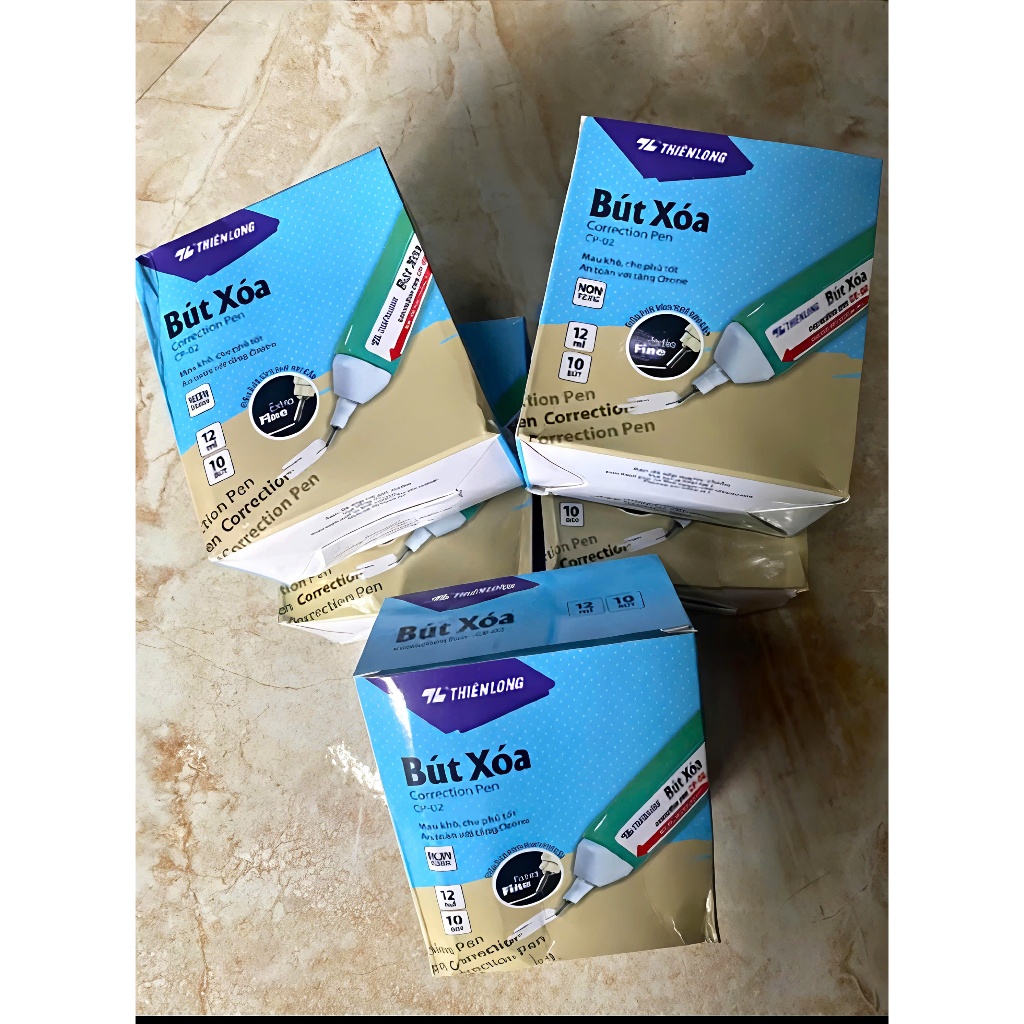 Bút Xóa Thiên Long CP-02 12ml, công nghệ vượt trội giúp mực xóa nhanh khô, Che phủ tốt, Không độc hại, An toàn