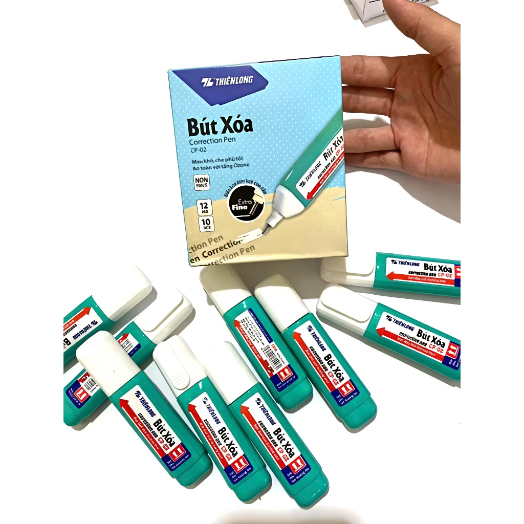 Bút Xóa Thiên Long CP-02 12ml, công nghệ vượt trội giúp mực xóa nhanh khô, Che phủ tốt, Không độc hại, An toàn