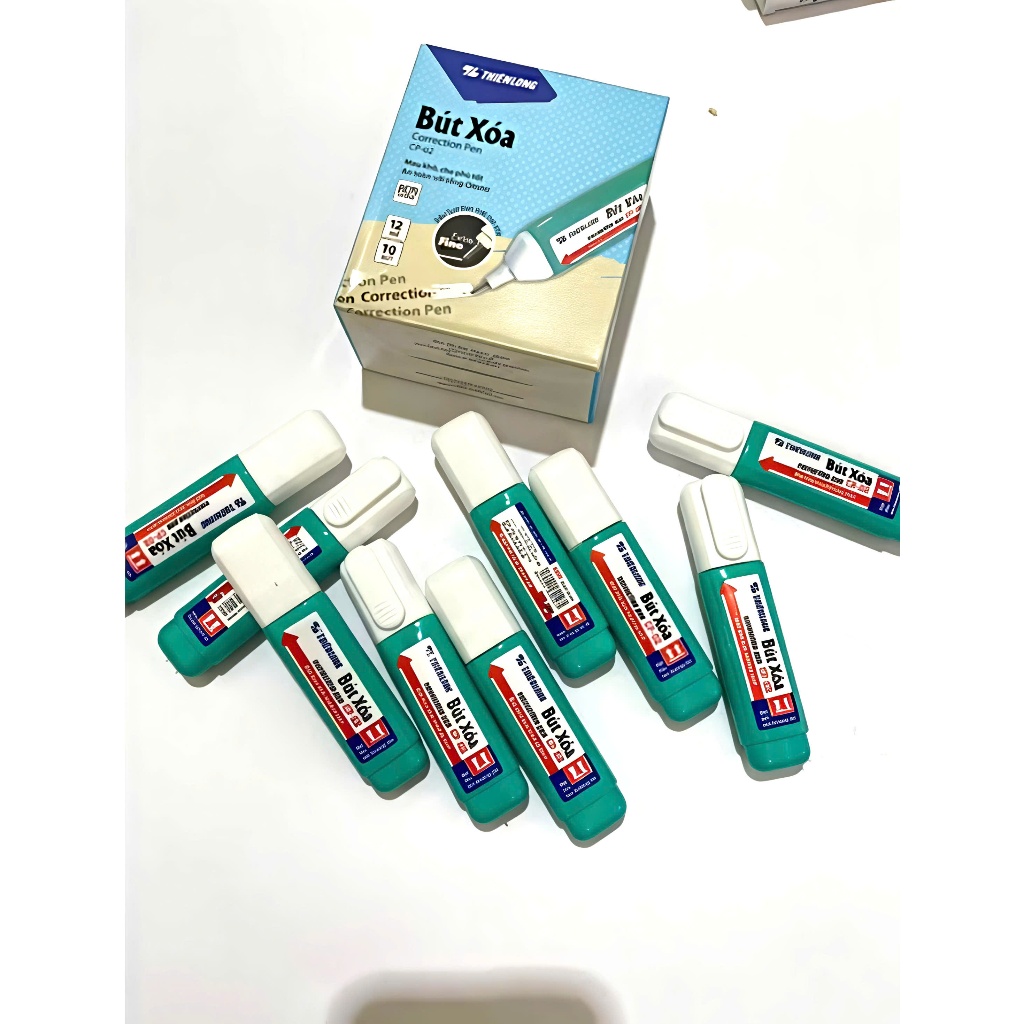 Bút Xóa Thiên Long CP-02 12ml, công nghệ vượt trội giúp mực xóa nhanh khô, Che phủ tốt, Không độc hại, An toàn