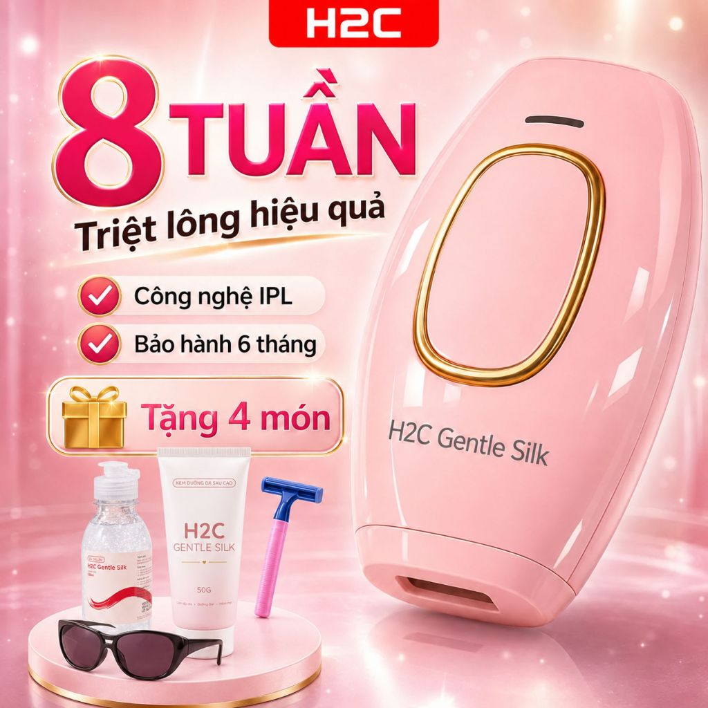 Máy triệt lông mini, Triệt lông vĩnh viễn 5 cấp công nghệ IPL H2C Gentlesilk
