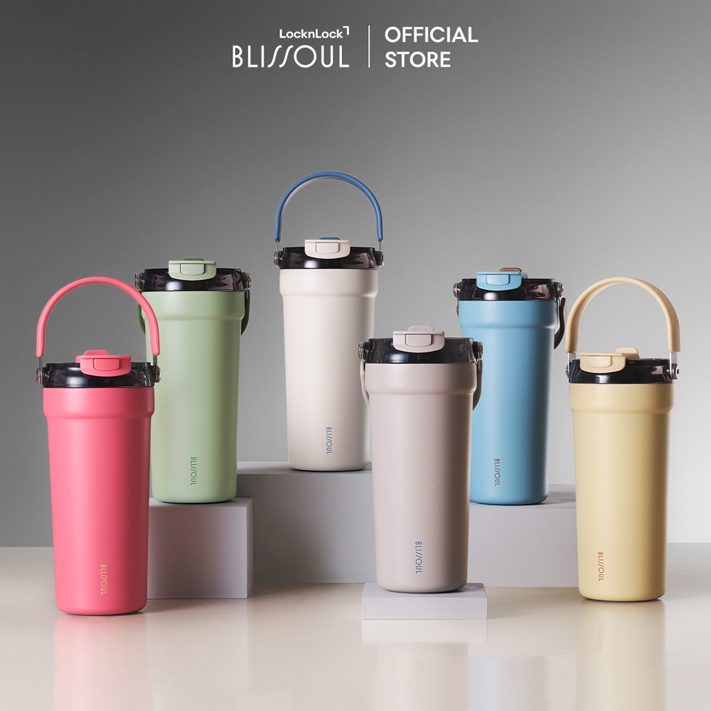 Bình Giữ Nhiệt LocknLock Ceramic Milk Tea Tumbler LHC4369 (720ml) LHC4440 (700ml) Phủ Sứ- KMALL