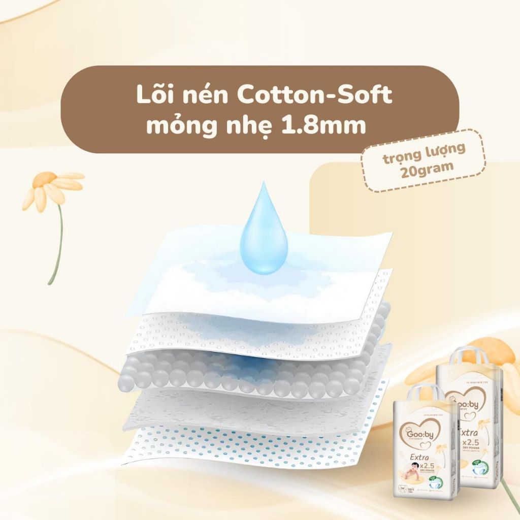 Tã Dán Bỉm Quần Gooby Extra Cao Cấp Hàn Quốc Chống Tràn Thấm Nhanh Smart Fit Đủ Size Cho Bé