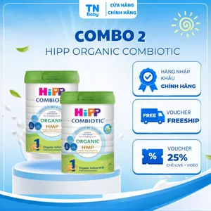 Combo 2 Sữa HiPP Organic Combiotic Nhập Khẩu Đủ Số 800g – Hữu Cơ EU Lợi Khuẩn HMO Tăng Đề Kháng Cho Bé