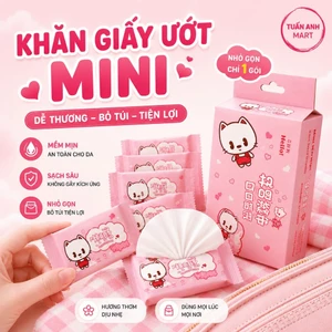 Combo 2 gói Khăn Giấy Ướt Mini Dễ Thương Bỏ Túi Tiện Lợi ( TÚI 8 GÓI )