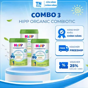 Combo 3 Sữa HiPP Organic Combiotic Nhập Khẩu Đủ Số 800g – Hữu Cơ EU Lợi Khuẩn HMO Tăng Đề Kháng Cho Bé