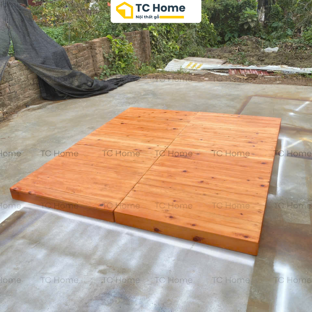 [Sơn chống MỐC] Giường Pallet sơn PU, chống ẩm,Giường Nan Kín phòng trọ, nhà nghỉ, homstay TC Home