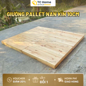 Giường Pallet sơn PU, chống ẩm,Giường Nan Kín phòng trọ, nhà nghỉ, homstay TC Home